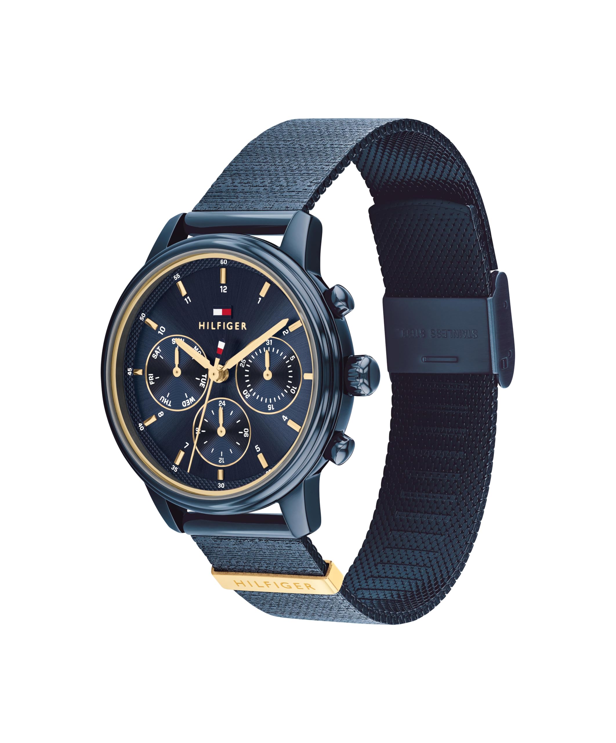 Tommy Hilfiger Orologio Analogico Multifunzionale al Quarzo da Donna con Cinturino in Acciaio Inossidabile