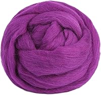 Vista 16 de Tejido de lana de 3.53 onzas, parte superior de lana de fibra para hilar, lana pura, hilo grueso, para fieltro de aguja, fieltro húmedo, hilado a