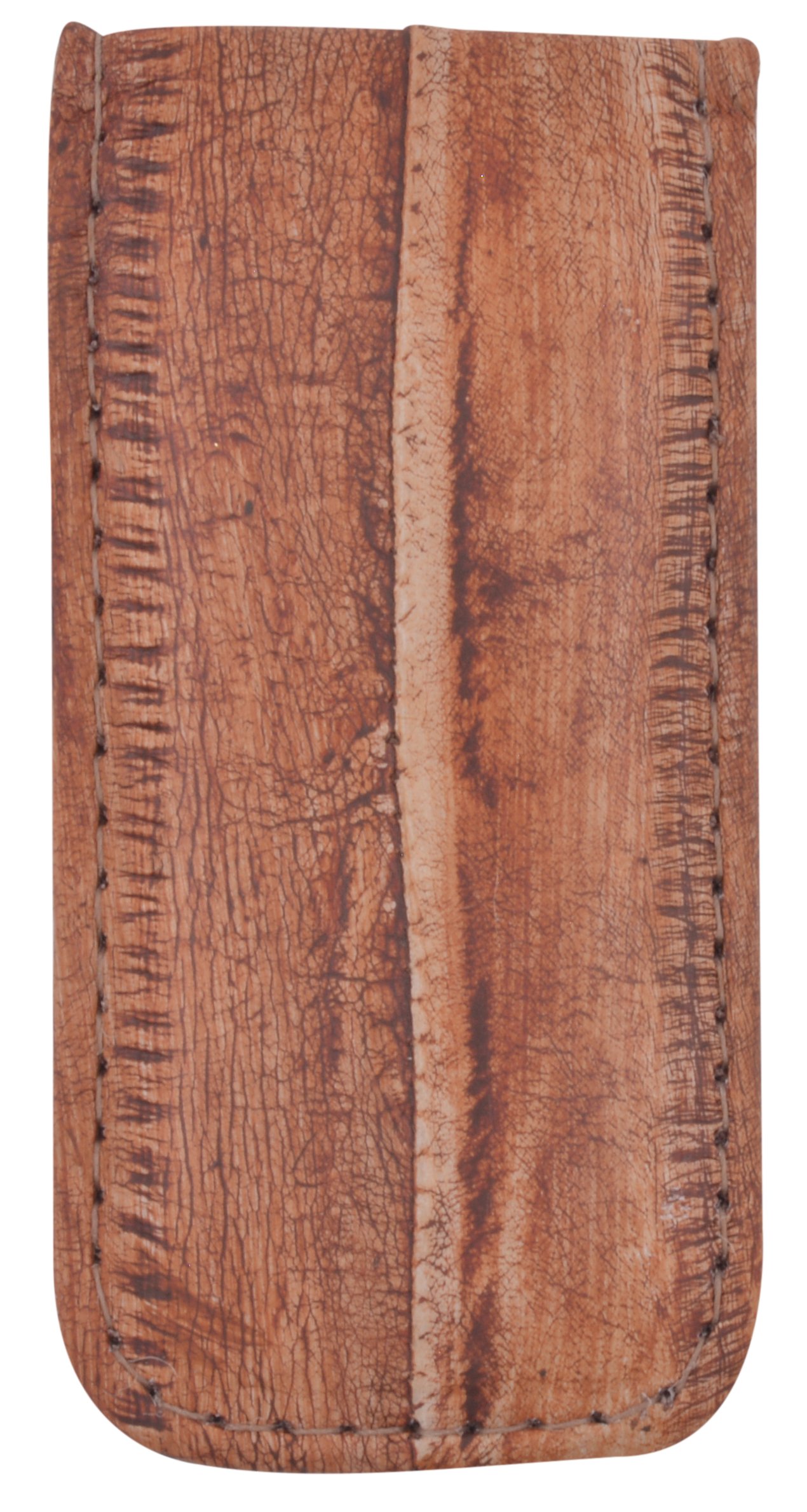 Eel Skin Leather Magnetic Money Clip by Marshal (Waterproof Brown)-image-23