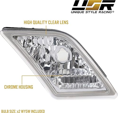 Miniatura 6 de USR DEPO 08-11 W204 Clase C - Juego de luces laterales transparentes para parachoques (izquierda + derecha) compatible con Mercedes Benz W204