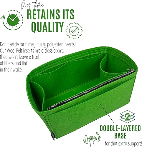 Miniatura 9 de Purse Organizer for Artois MM Bag Organizer, Artois PM Bag Organizer, Artois MM Insert, Handmade 3mm Wool Premium Felt Snug Sturdy Silver Zipper