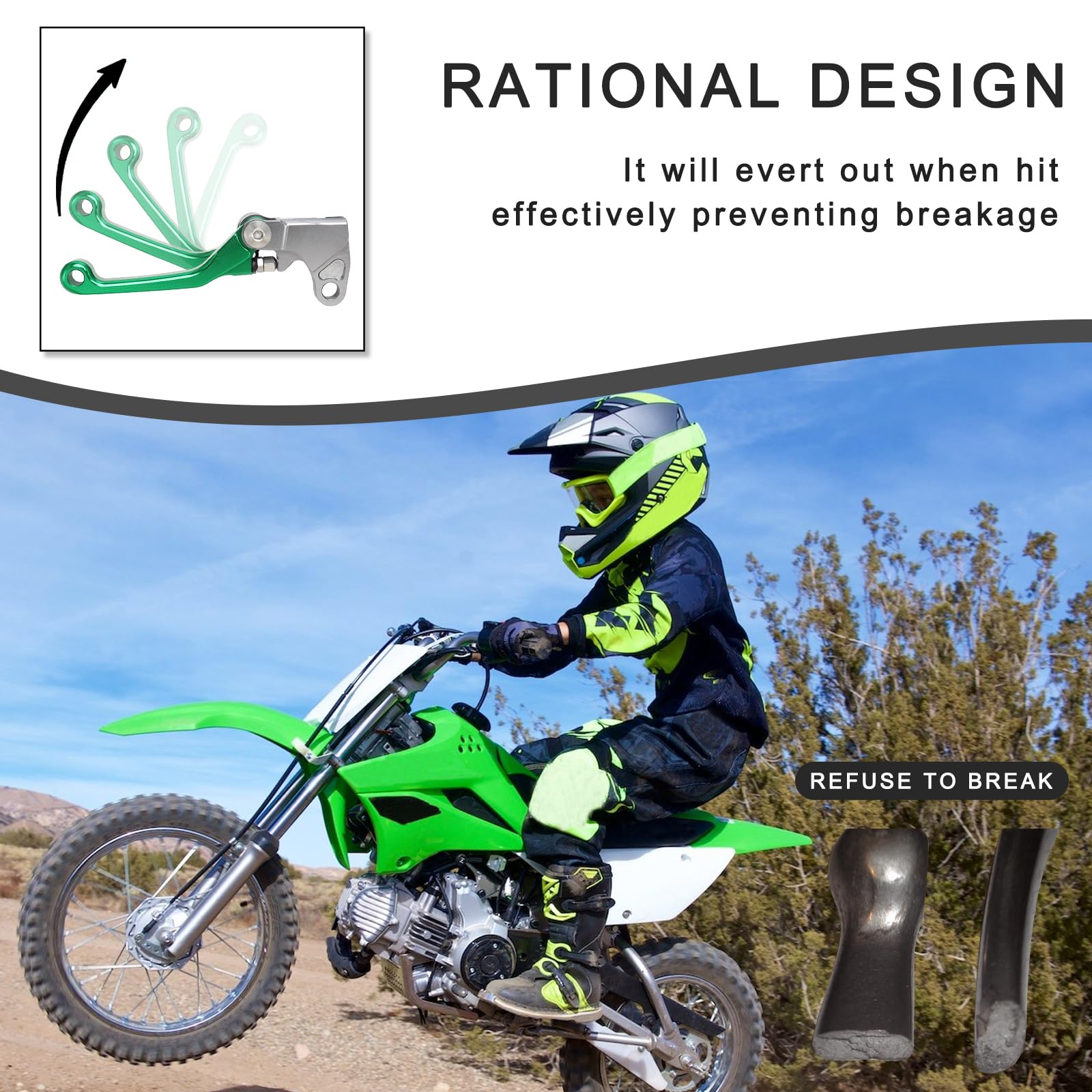 CNC Brems- & Kupplungshebel Für KLX, D-Tracker, Versys – Aus Aluminium, Klappbar