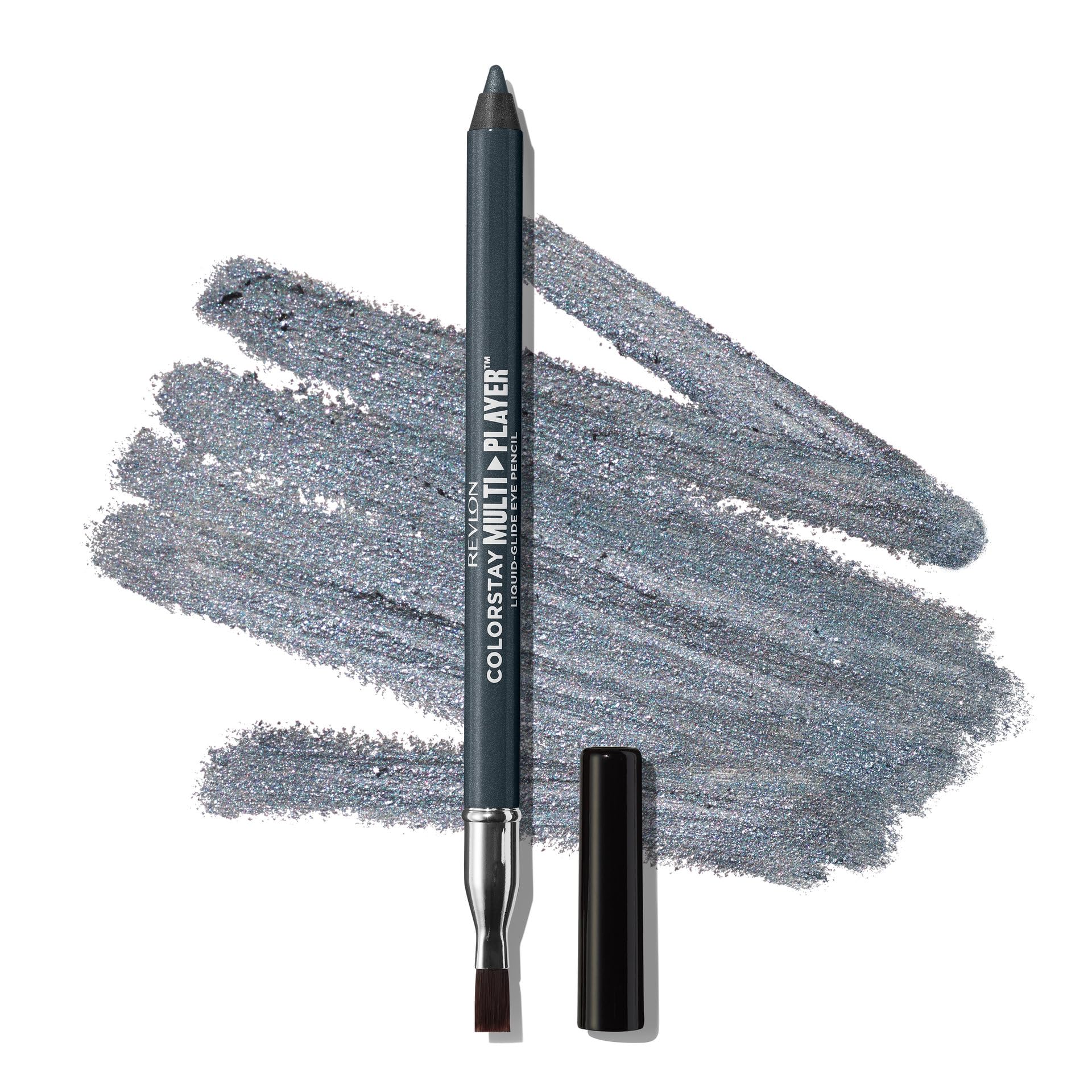 Revlon ColorStay Multiplayer Liquid Glide Eye Pencil, Multi-Purpose Eye Pencil with Integrated Blending Brush, Ultra Creamy Texture, Waterproof, Smudge-Resistant, Long-Lasting, Glitch Effect 403