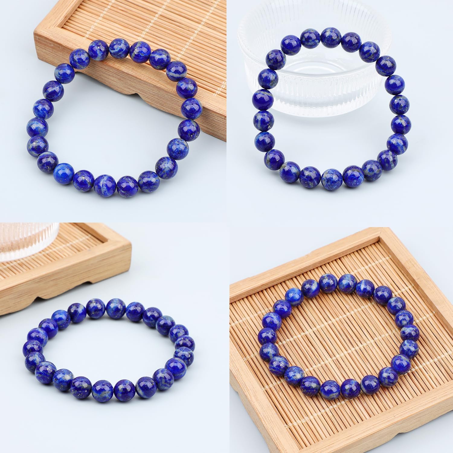 10mm 100pcs Natural Stone Beads Lapis Lazuli Round Genuine Stone Beading Loose Gemstone Hole Size 1mm DIY Charm Smooth Beads for Bracelet Necklace Earrings (Lapis Lazuli 10mm) - Image 5