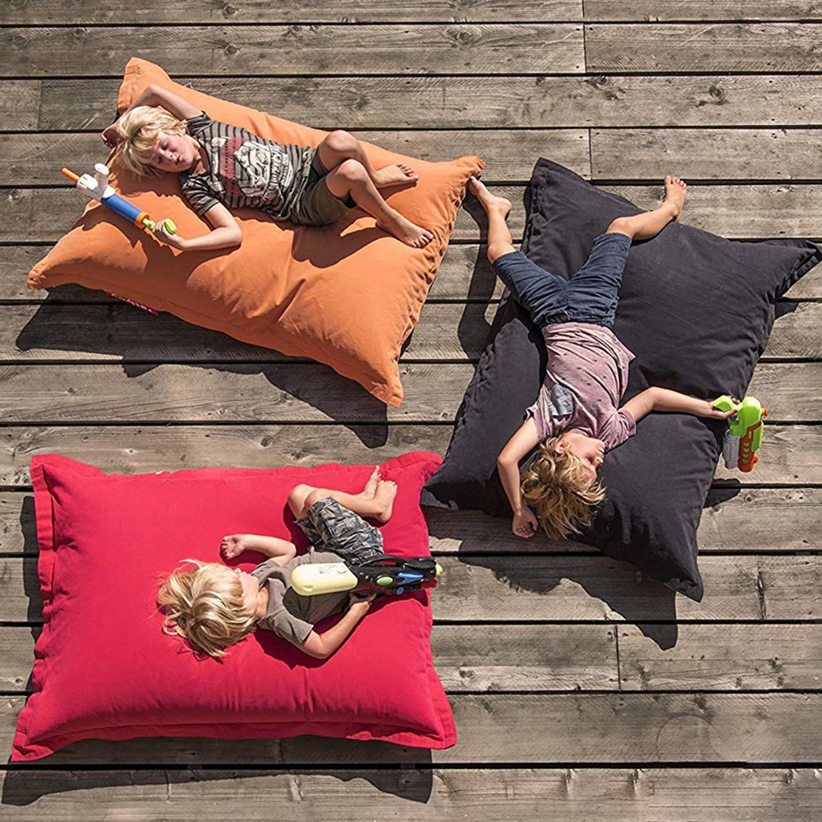 Sitzsack Hülle (ohne Füllstoff), Riesensitzsack Abdeckung aus Wasserdichtes Oxford,zum Organisieren von Plüschtieren oder Memory Foam,Dark Gray,140 * 180cm