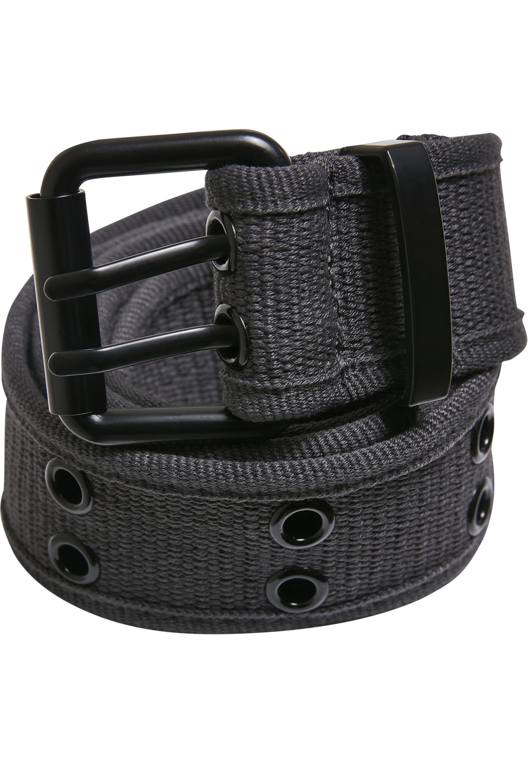 Urban Classics Unisex Double Thorn Buckle Canvas Belt Belt, Grey, L/XL