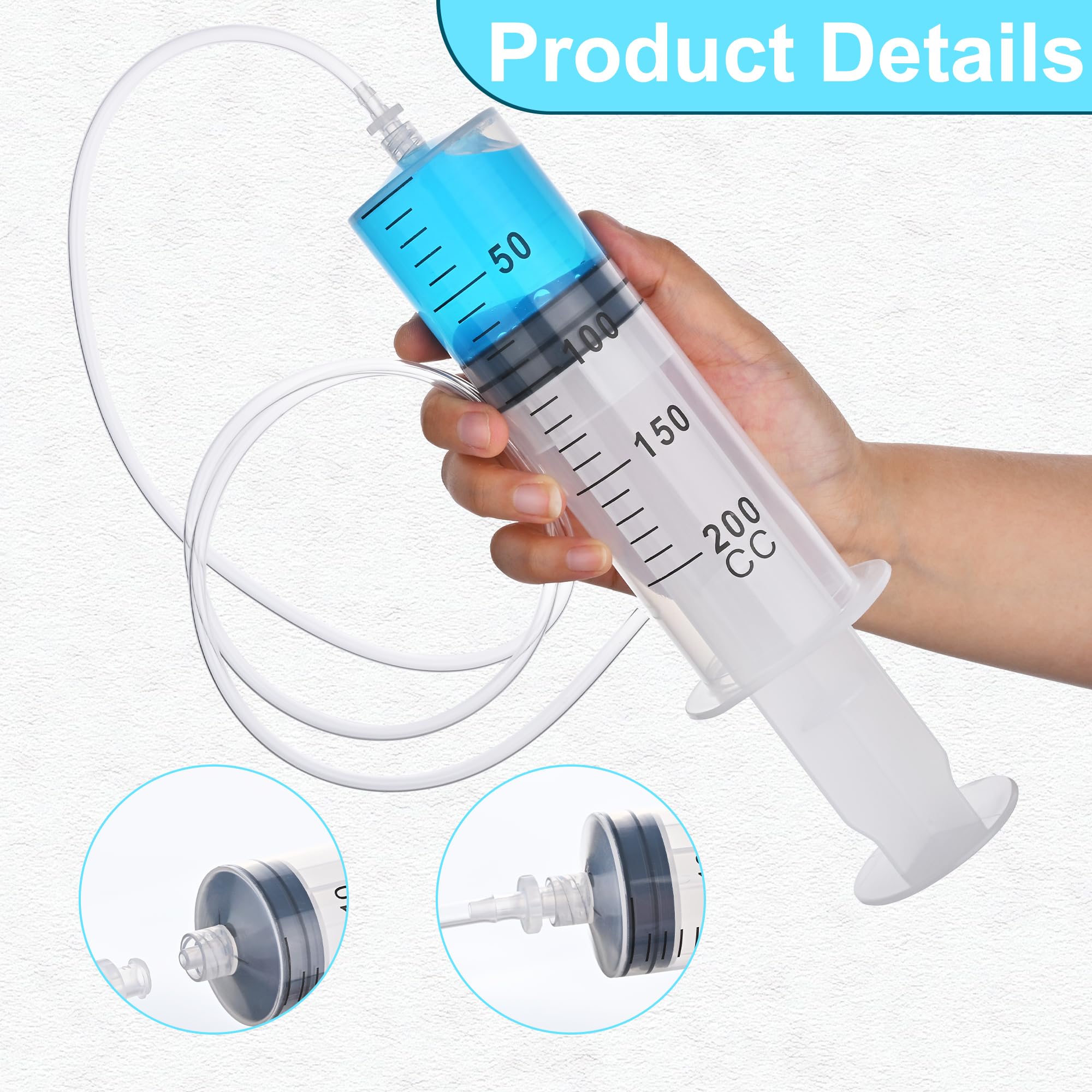 200ml Luer Lock Syringe with 39" Tube and Luer Connections, 2 Pack — Amazon image 4