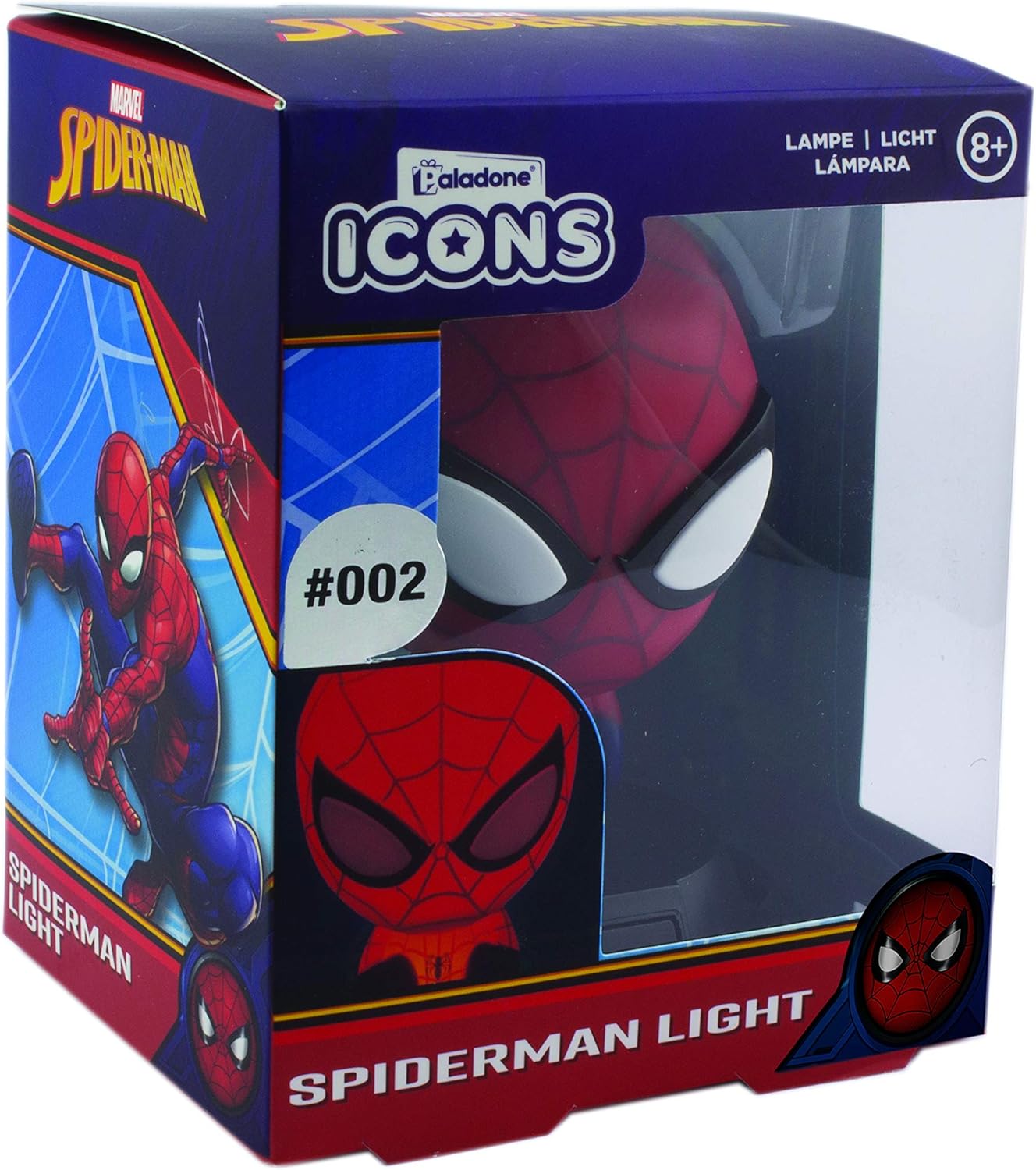 Paladone Spiderman Collectable Icon Lights | Ideal for Kids Bedrooms, Office & Home | Pop Culture Gaming Merchandise, Multicoloured