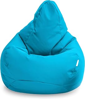 Loft 25 Puff Pera Gamer | Silla Puff Pera Para Exteriores Interiores Sala | Resistente Al Agua | Limpieza Fácil | Diseño Ergonómico Para Soporte Del Cuerpo | Durable Y Cómoda (Aqua, Puff)