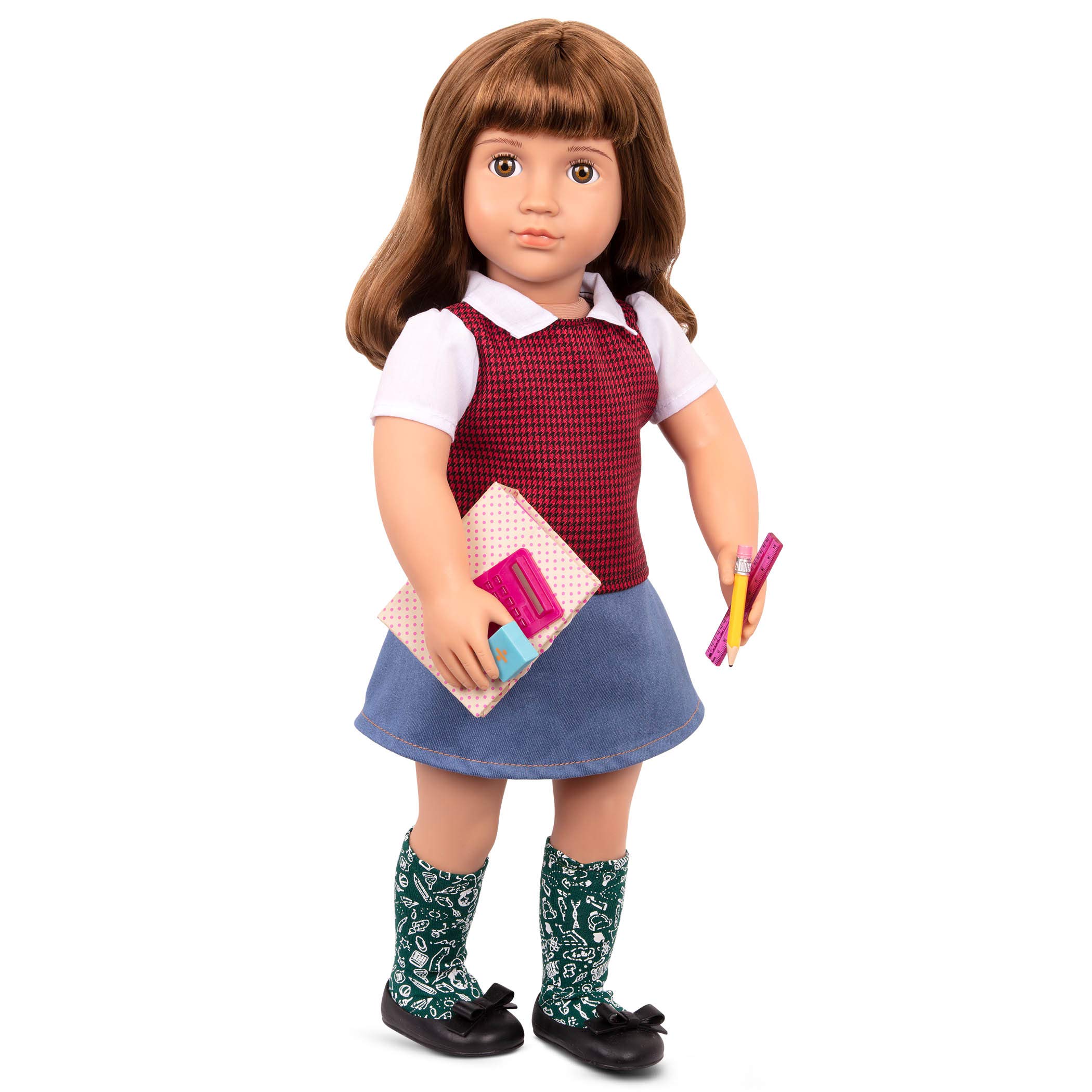 Our Generation Talent and Mathematics Set - School Supplies Kit for 18-inch Girl Dolls - 18 Piece Maths Accessory Set