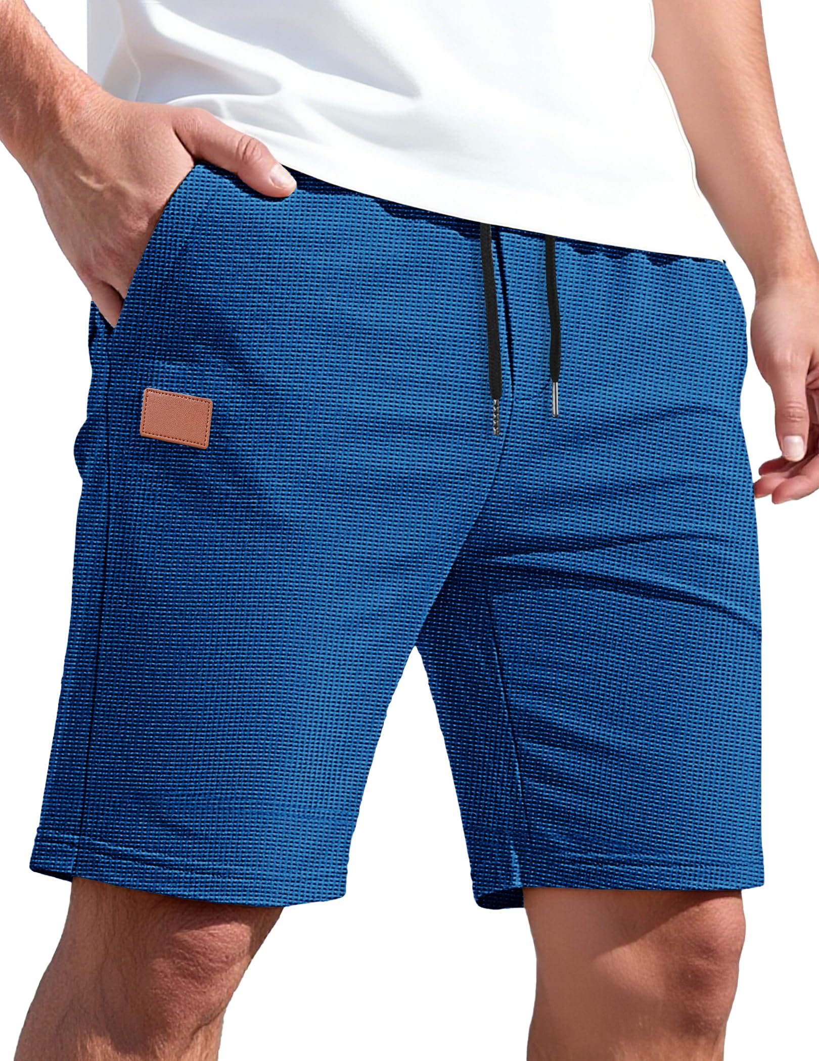 TARAINYA Pantaloncini Quadri Uomo Cotone Coulisse Estivi Causal Pantaloni Corti Uomo con Tasche