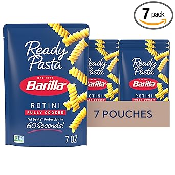 Barilla Ready Pasta, Fully Cooked Rotini Pasta, Non-GMO & Kosher, 7 oz (Pack of 7)
