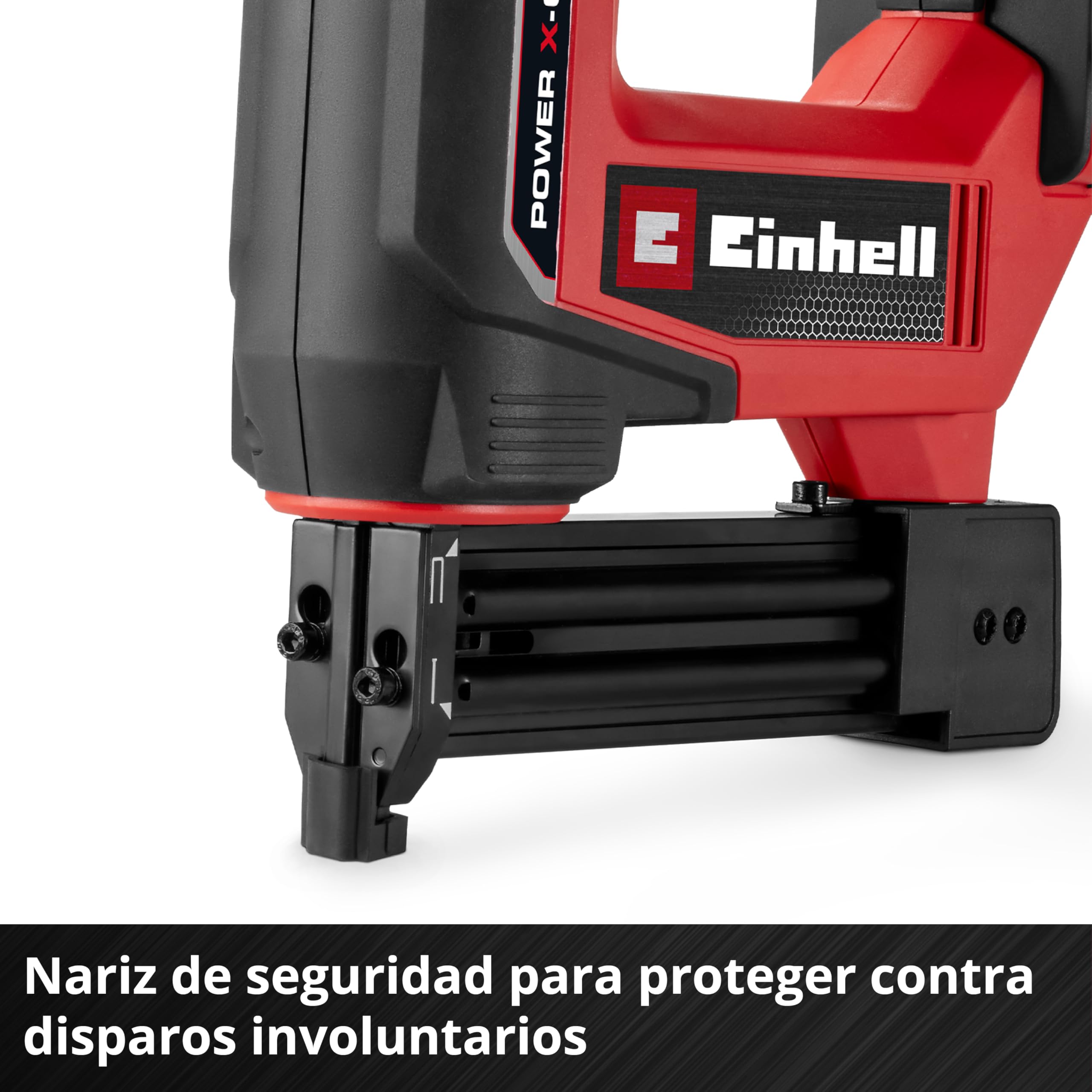 Einhell Grapadora/clavadora con batería TE-CN 18/32 Li - Solo Power X-Change (18 V, 20 tiros/min, máx. 25 mm de grapa, máx. 32 mm de clavo, incl. 300 clavos/grapas, sin batería)