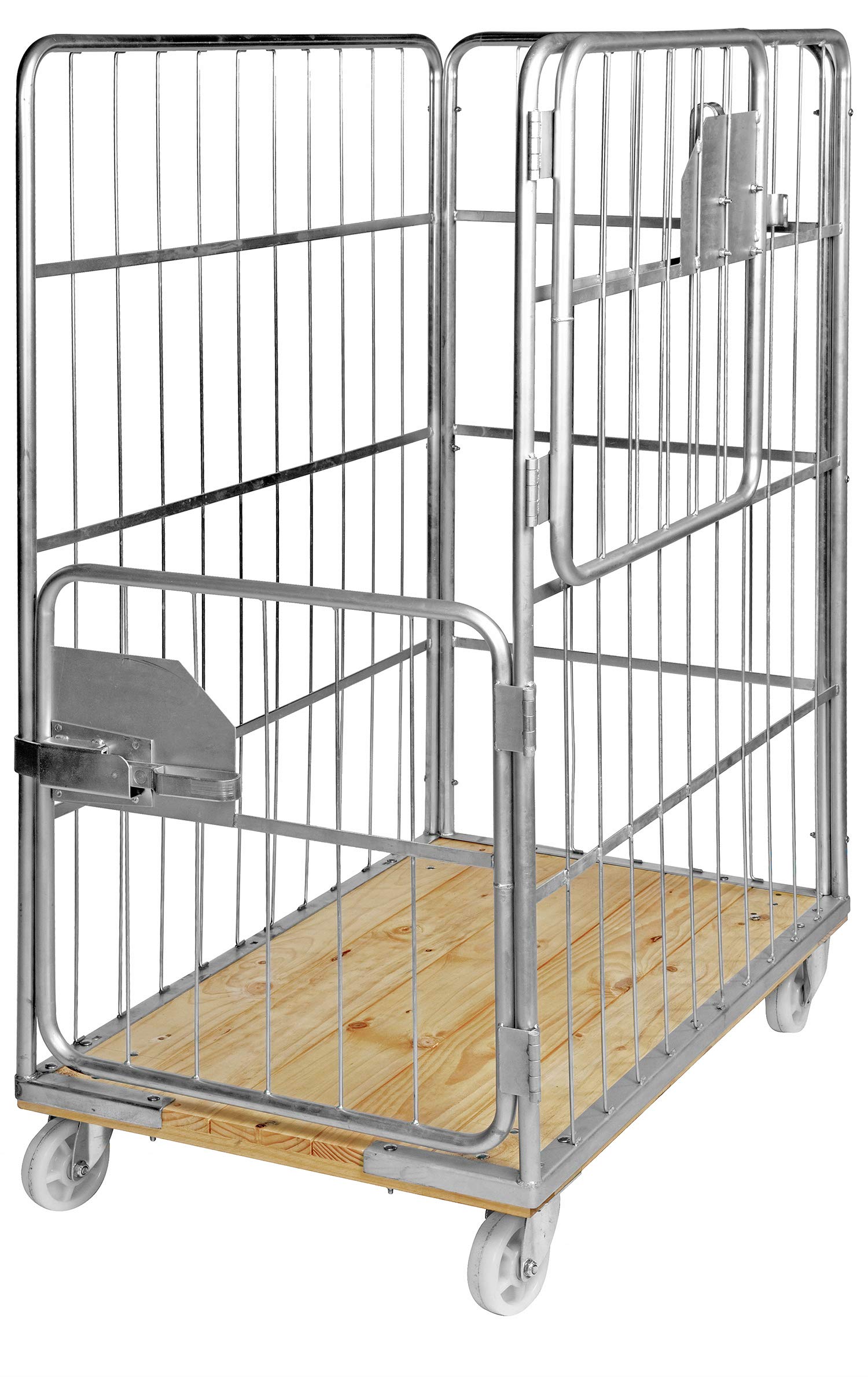 Roll container con base in legno | Robusta costruzione e wiederstandsfaehige