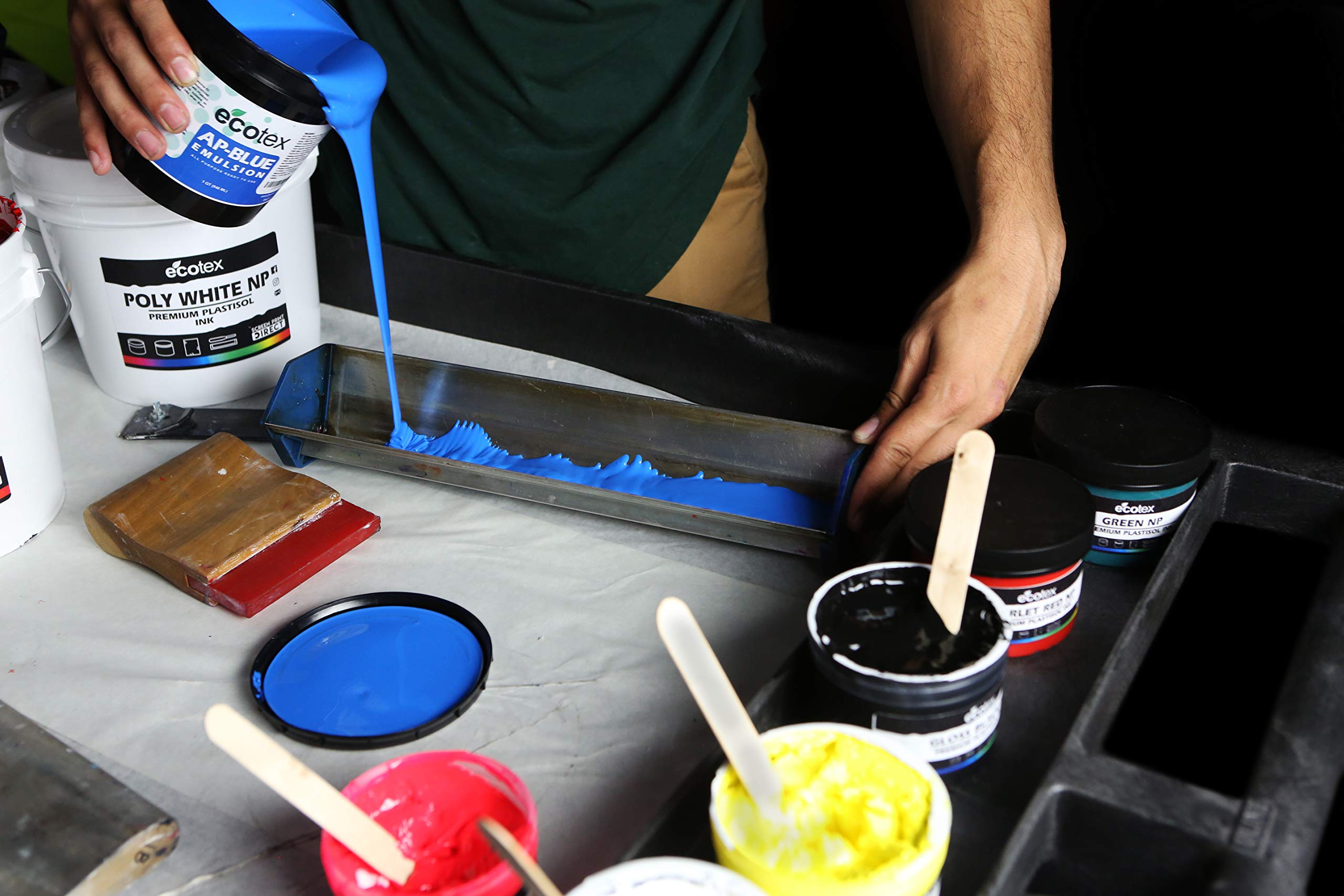 Ecotex 1525 inch Aluminum Emulsion Scoop Coaters for Screen Printing Complete with End Caps 18