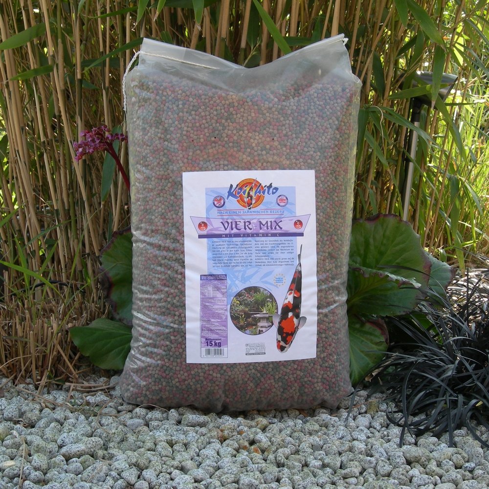 15 kg Koi alimentari Koihito 4 Mix 6 mm, rotonda Pellets