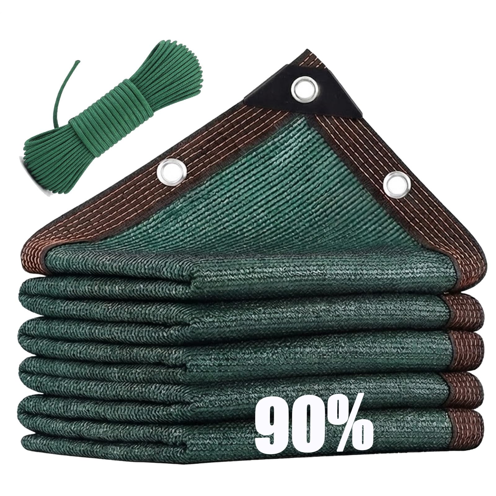 90% odporna na promieniowanie UV siatka ogrodowa z przelotkami, siatka przeciwsłoneczna do hodowli roślin szklarniowych, siatka zewnętrzna, 5 x 7 m, zielona