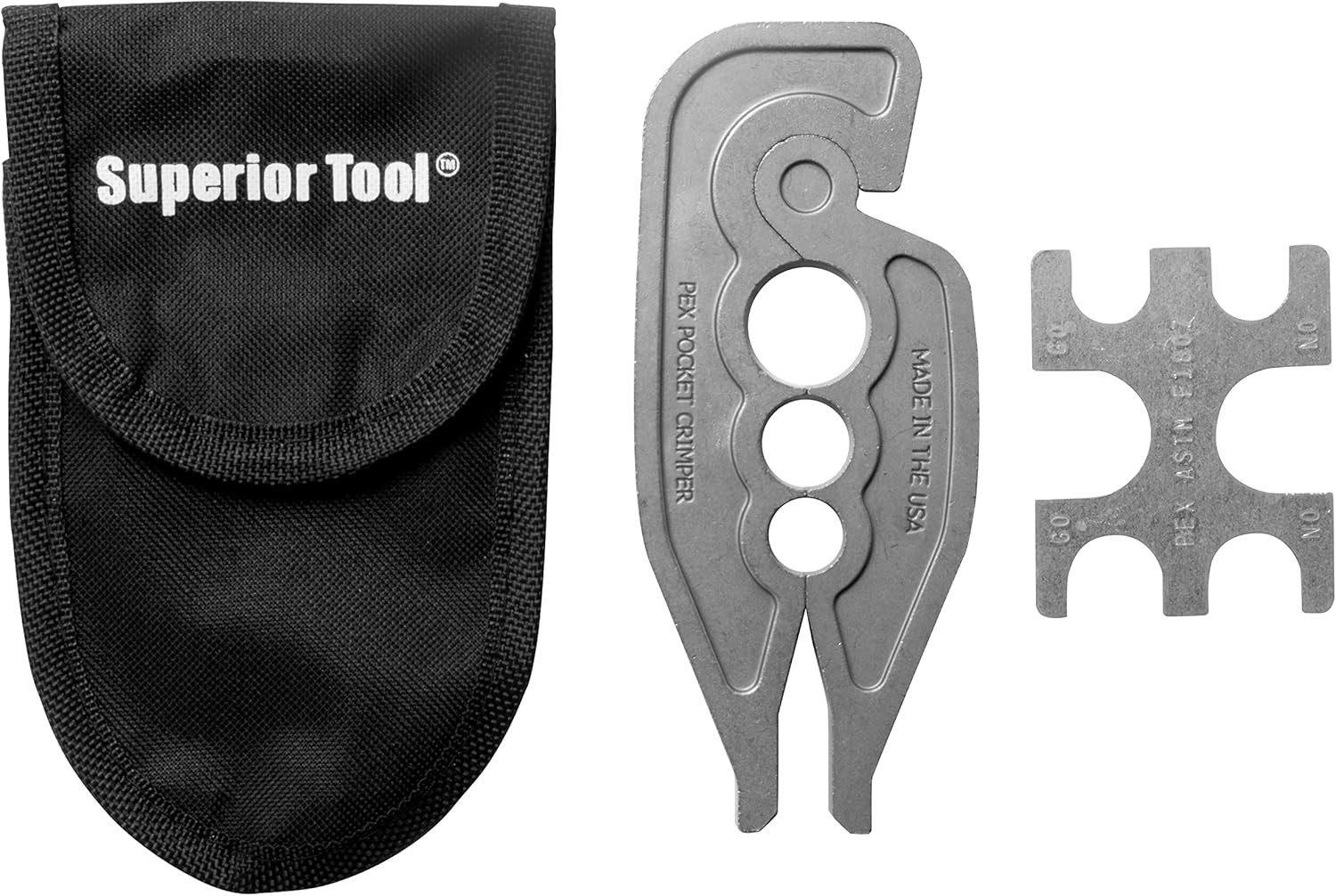 SUPERIOR TOOL 07100 Pex Pocket Crimper , steel grey Pex Crimping Tool