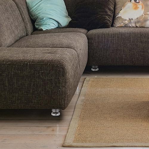 Miniatura 2 de 4 patas ajustables de metal para muebles, patas de gabinete de acero inoxidable redondas para gabinete, sofá, mesa, cocina, reemplazo de patas de