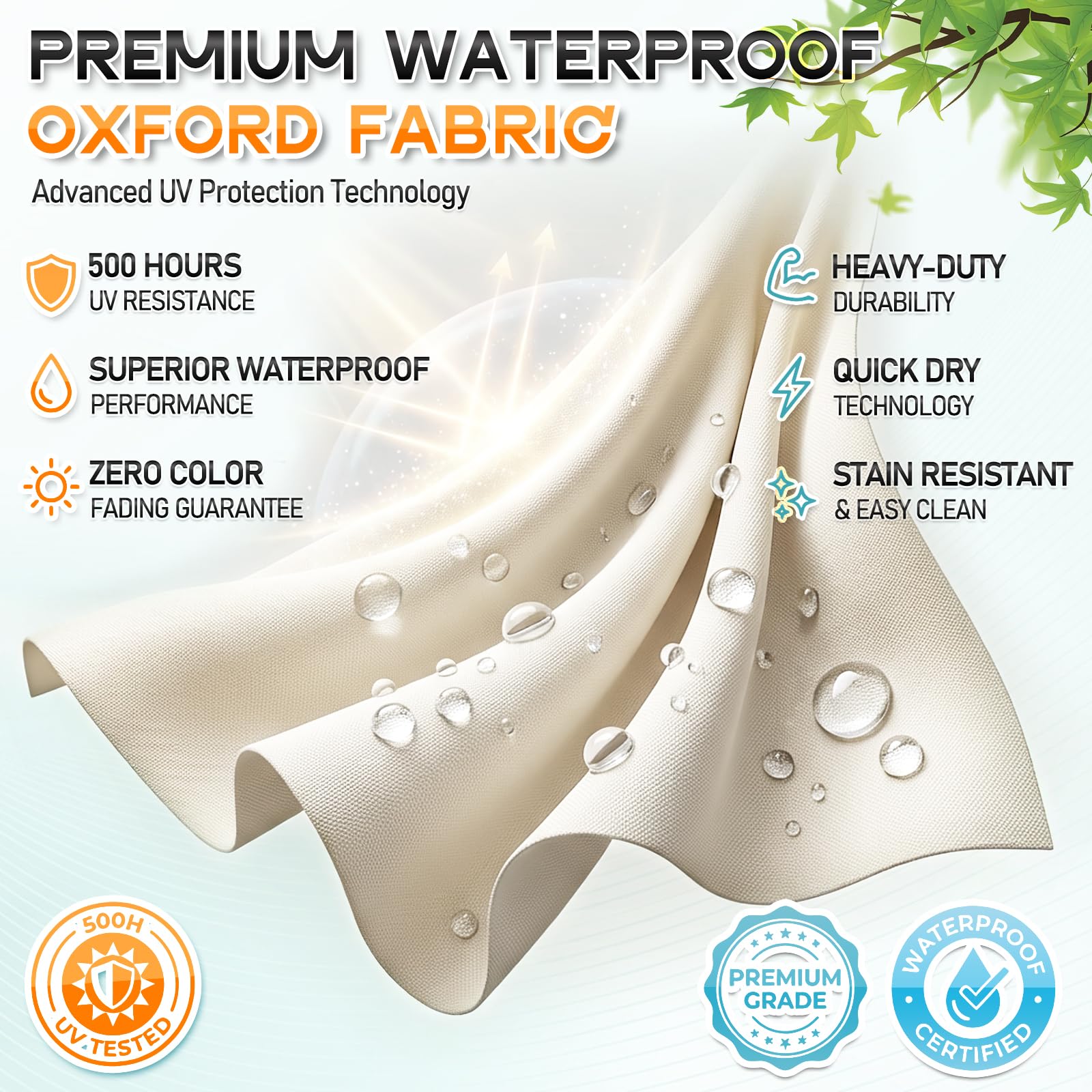 Outdoor Bench Cushion, Tufted Patio Seat Pad for Garden Bench, Porch Swing, Indoor/Outoor Furniture (Blue, 122X46X10cm) - 4