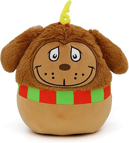 AZATE Juguetes de peluche de monstruo verde navideño, peluche de perro, regalo encantador para niños, decoraciones de Navidad (perro)