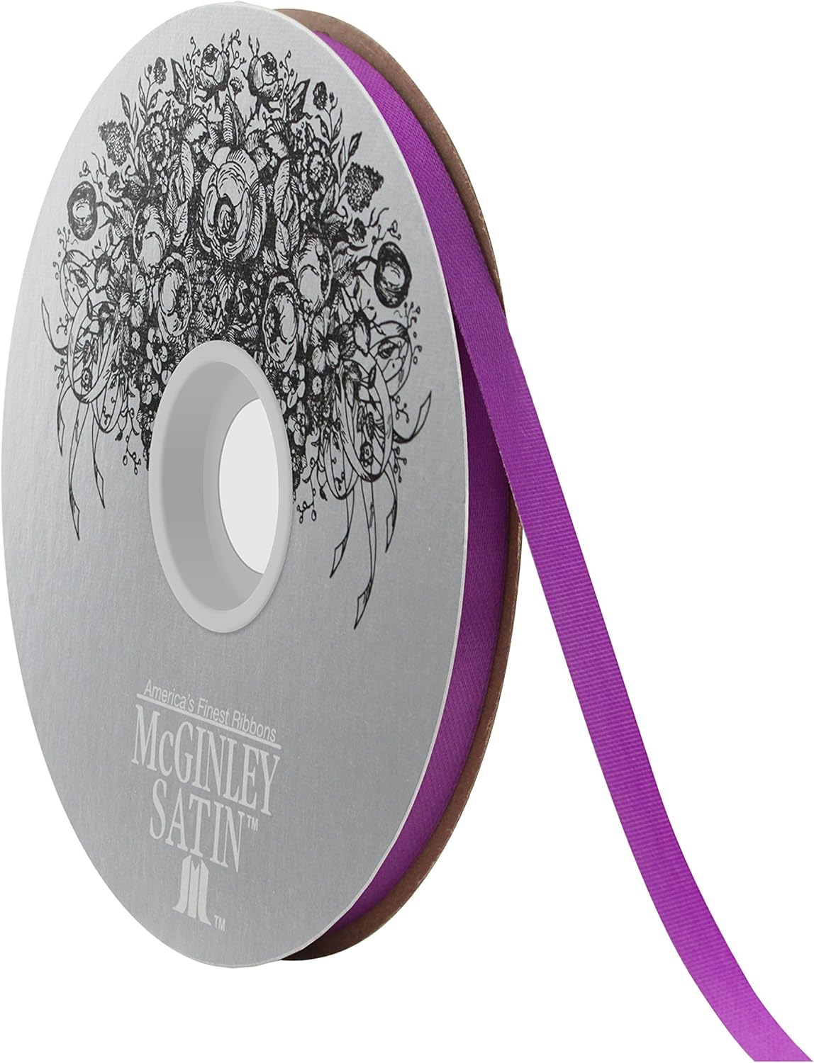 McGinley Mills 5/16" W Acetate Satin Ribbon, Purple, 100