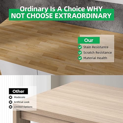 Miniatura 7 de Encimera de Bloque de Carnicero Tablero de Madera - Premium 3.98 pies, 47.76"x25"x1.5" Tablón de Madera Dura Sólida para Isla de Cocina DIY,