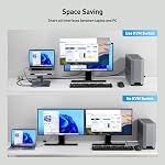 Support d'ordinateur portable BENFEI avec station d'accueil USB C 6 en 1, chargeur sans fil magnétique 15W, commutateur KVM USB 3.0, HDMI 4K@60Hz, 4*USB3.0, 100 PD compatible avec MacBook Pro/Air, iPad Pro, XPS, Thinkpad
