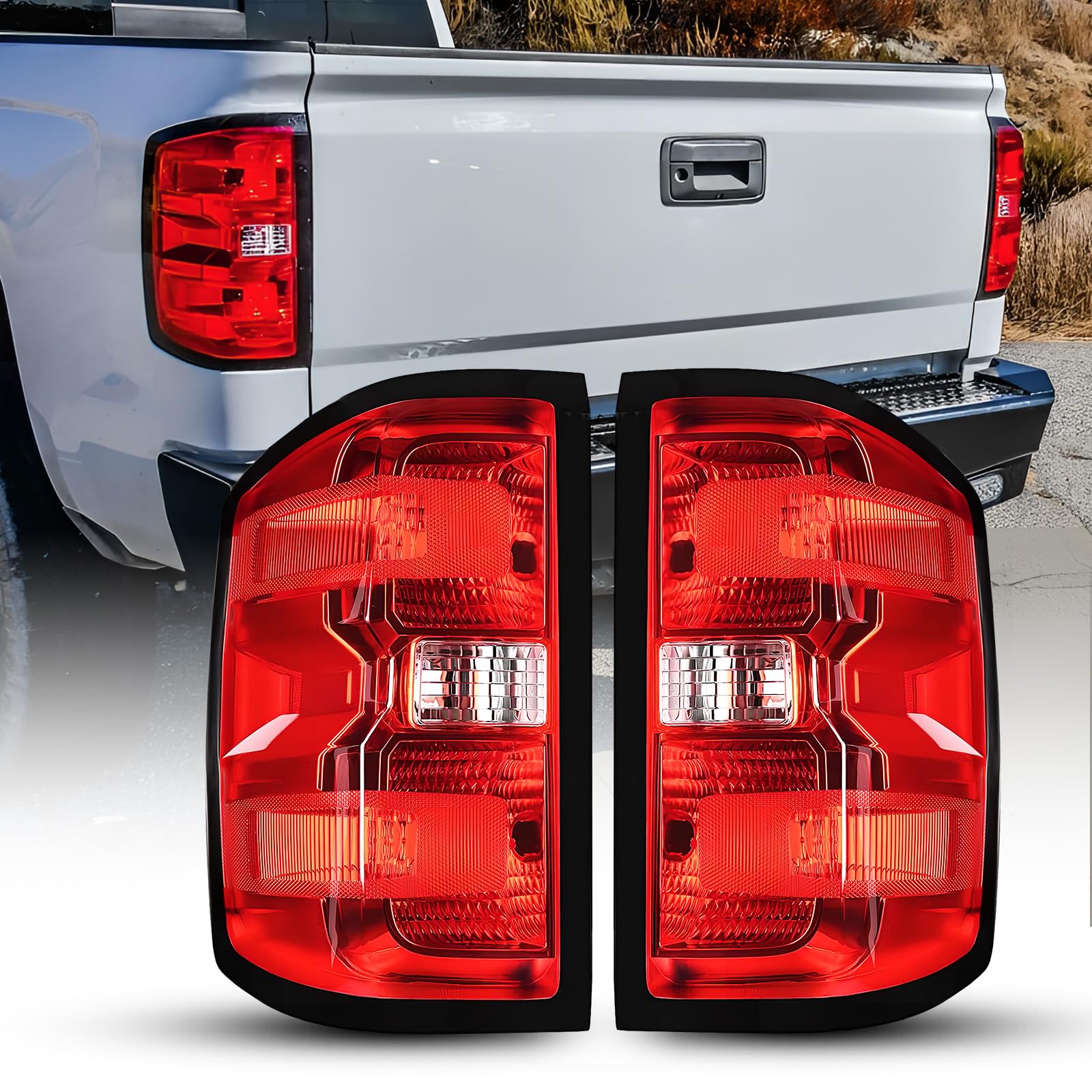 AUTOONE Factory OEM Tail Light Assembly for 2014-2019 Chevy Silverado