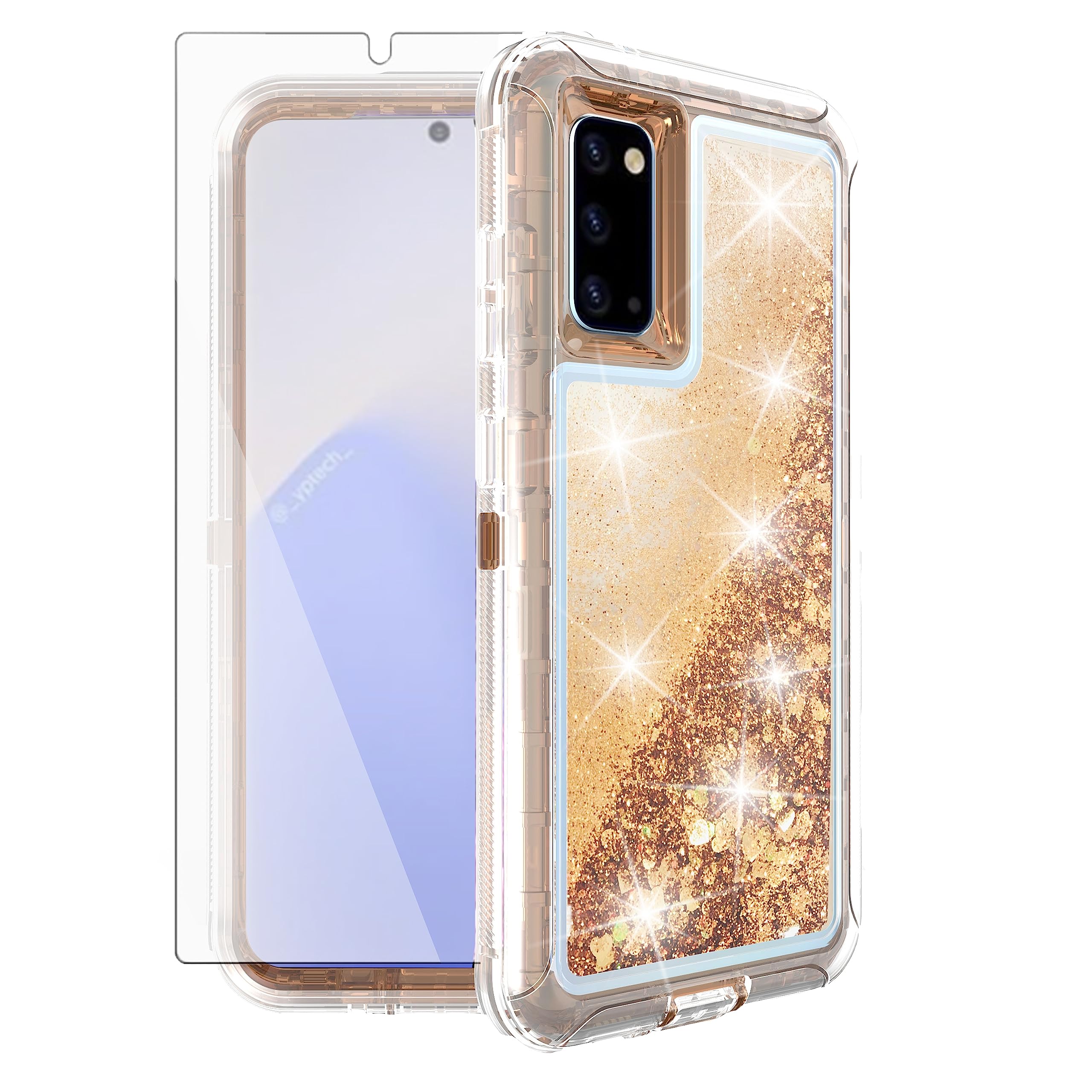 Coque Samsung Note 20 5G résistant aux chutes avec vitre transparente