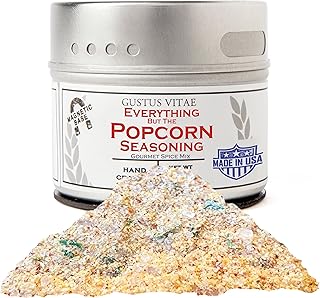 Everything But The Popcorn Seasoning | Gourmet Spice Mix | All Natural, Non GMO | Hand Made, Small Batch Spice Blend | Made in USA | Artisanal Seasoning | GLP-1 Friendly | No MSG, Artificial Ingredients, Additives, Colors, or Flavors | Magnetic Tin | Ultra Premium | Gustus Vitae | #83