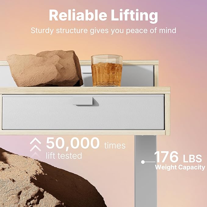 Escritorio Ajustable Electrico Standing Desk 80x53cm Natural miniatura 7