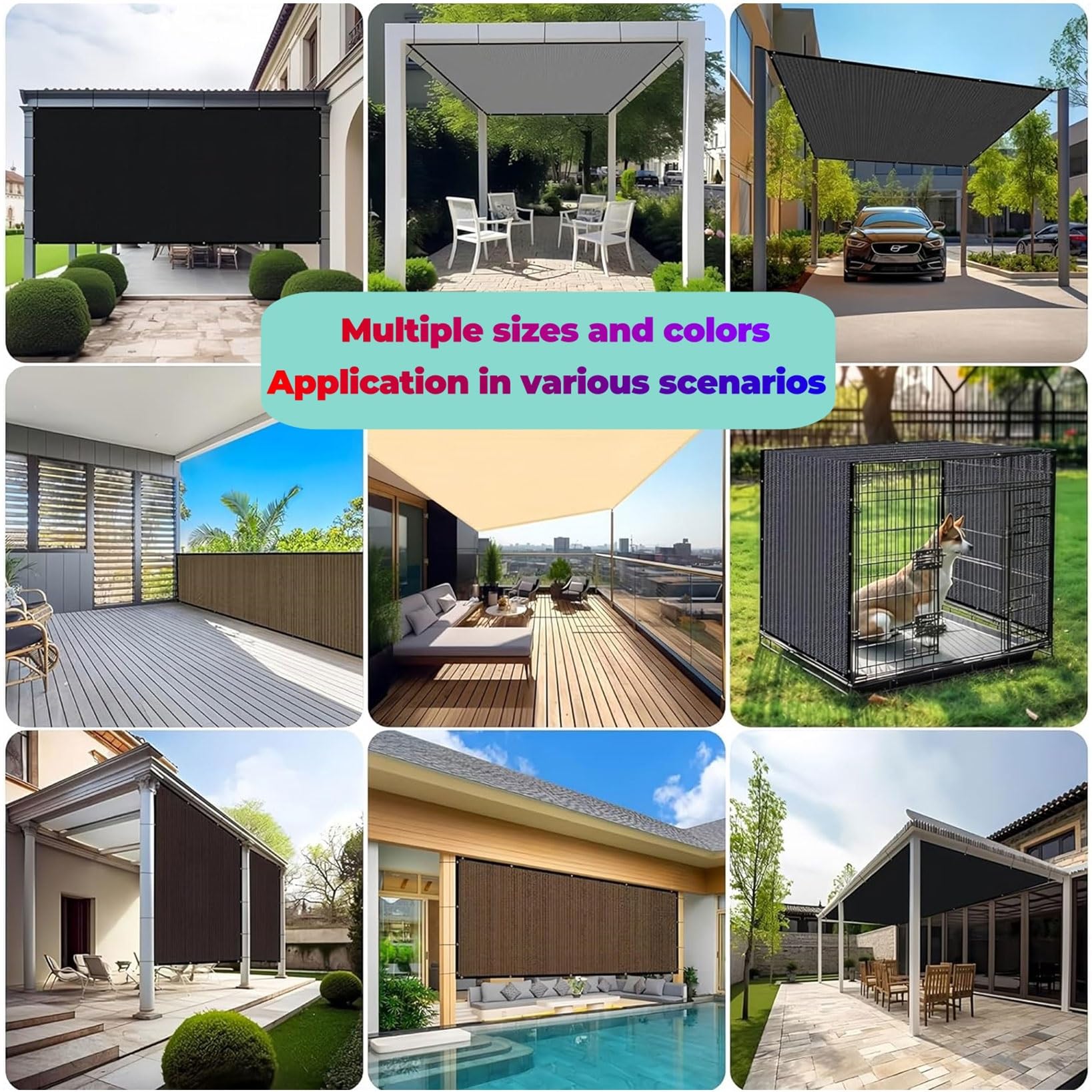 Brise Vue Balcon Exterieur 150 x 400 cm Protection UV Écran d'Intimité Extérieur avec Attaches Crème