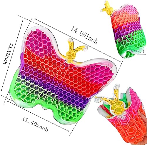 Miniatura 3 de PSDFH Cojín pequeño de gel con forma de mariposa para niños, cojín de asiento grueso para silla de aula, cojín de silla de ruedas, cojín de coche,
