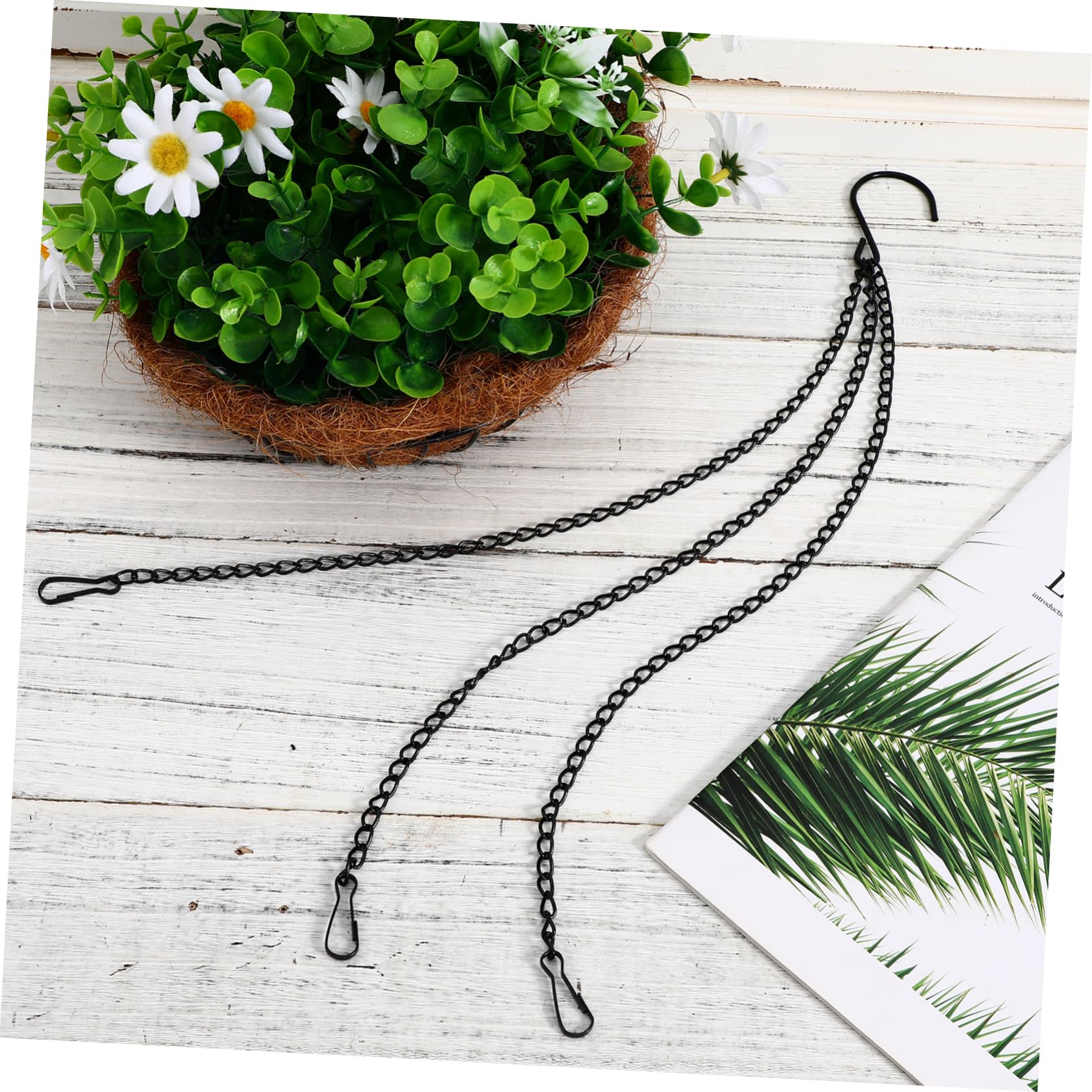 Abaodam 5 Ensembles Chaîne De Suspension Pour Pot De Fleurs Crochets Pour Plantes Suspendues Extenseur Pot De Fleurs Suspendu Chaînes De Suspension Pour s De Le Fer 5 Pièces * 5