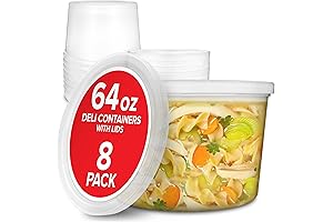 Stock Your Home 64 oz Plastic Deli Containers
