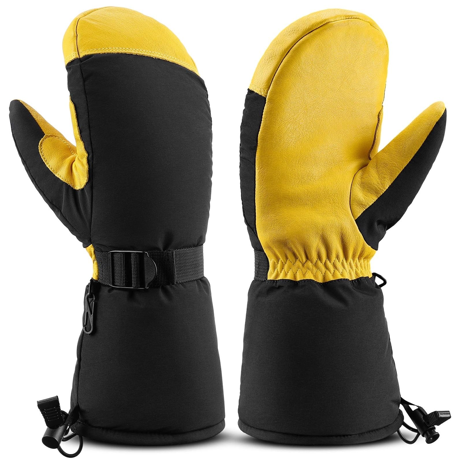Guantes De Esquí Guantes Largos de Invierno, Manoplas de esquí, Aislamiento Guantes térmicos for Trabajo en la Nieve, for Hombres y Mujeres