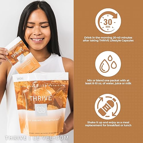 Miniatura 5 de Thrive Protein Shake 16 Packets (35g Each) Gluten-Free, Pea Protein, Probiotics, Fiber & Digestive Enzymes Supports Lean Muscle (16 Packets