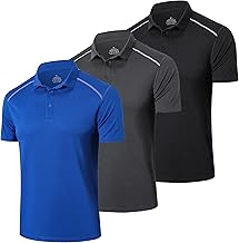 ZENGVEE 1 or 3 Pieces Men's Polo Shirts Short Sleeve Sports T-shirts Quick Dry Breathable Golf Tennis Sport Polo Summer Leisure Outdoor