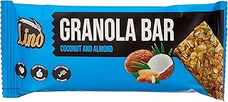 بار جرانولا جوز الهند واللوز من لينو- 12 عبوة، 40 جم