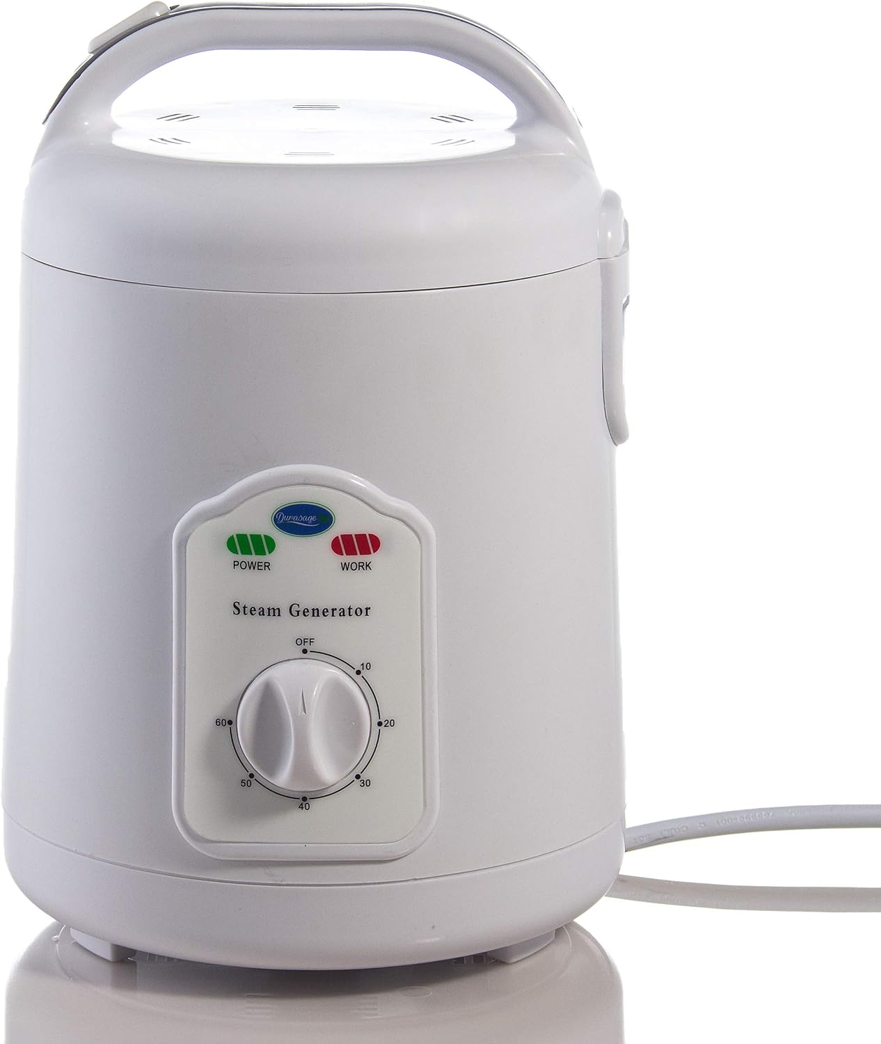 Durasage Replacement Steam Generator Unit for Sauna - 1.8L Water Tank, 60 Min Manual Timer, 800W Power, 5 Ft Cord, Easy Tubing Port, Home Spa Steamer for Relaxation, Cleaning & Detox, DSG-01