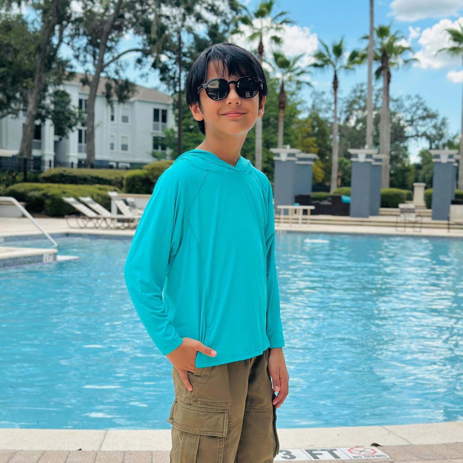 BIG ELEPHANT 2 Pack Boys Athletic Hoodie Mesh Moisture Wicking Active Performance Long Sleeve T Shirt Quick Dry Fit Pullover - Image 3