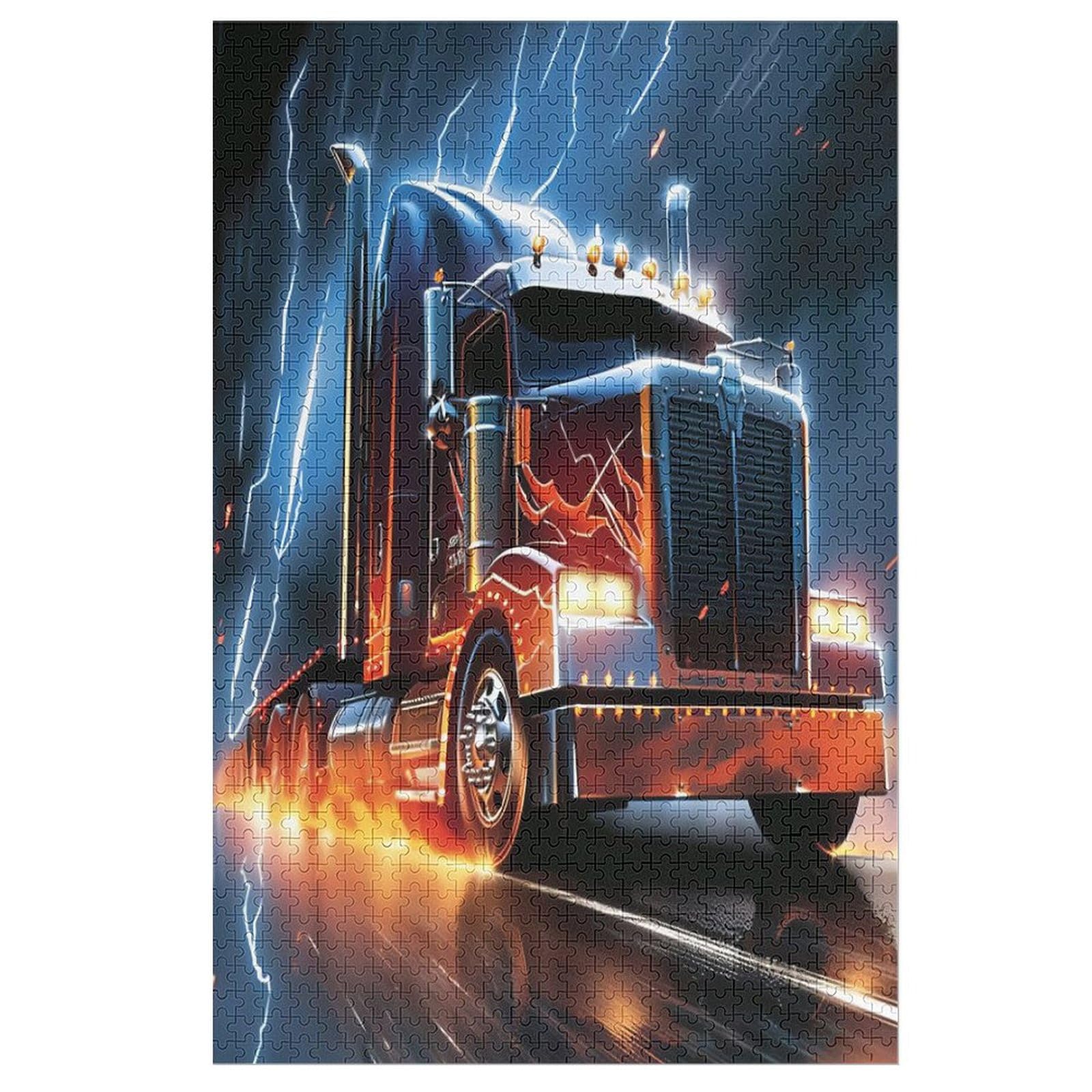 LKW-Papier-Puzzles, — 2000-Teile-Puzzle-Brettspiel, Erwachsene und Kinder, Familienspiel, 70x100cm