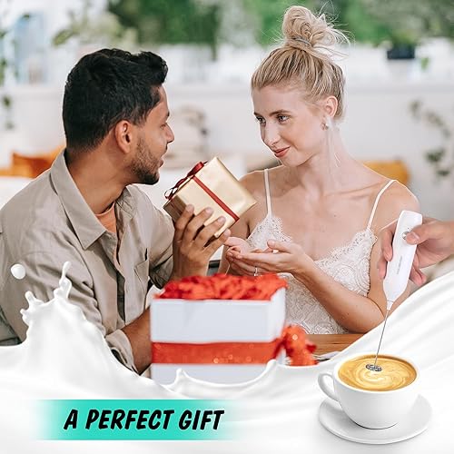 Miniatura 6 de HAUSHOF Potente espumador de leche recargable, máquina de espuma eléctrica USB tipo C de mano para café con leche, capuchino, moca, macchiato,