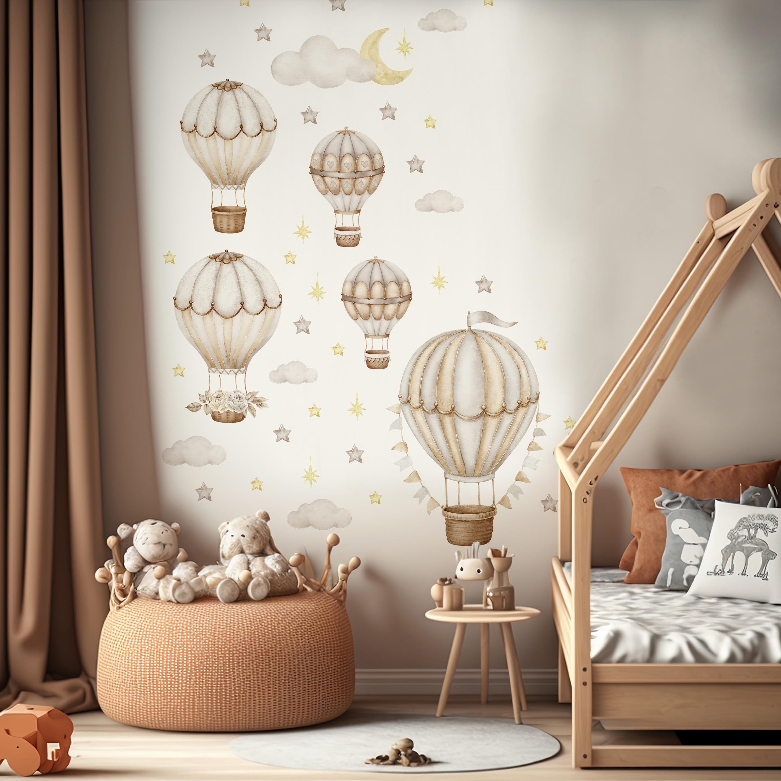 Muralo Sticker Set for Girls and Boys, Watercolour Sticker Wall Sticker Tattoo for Children's Room