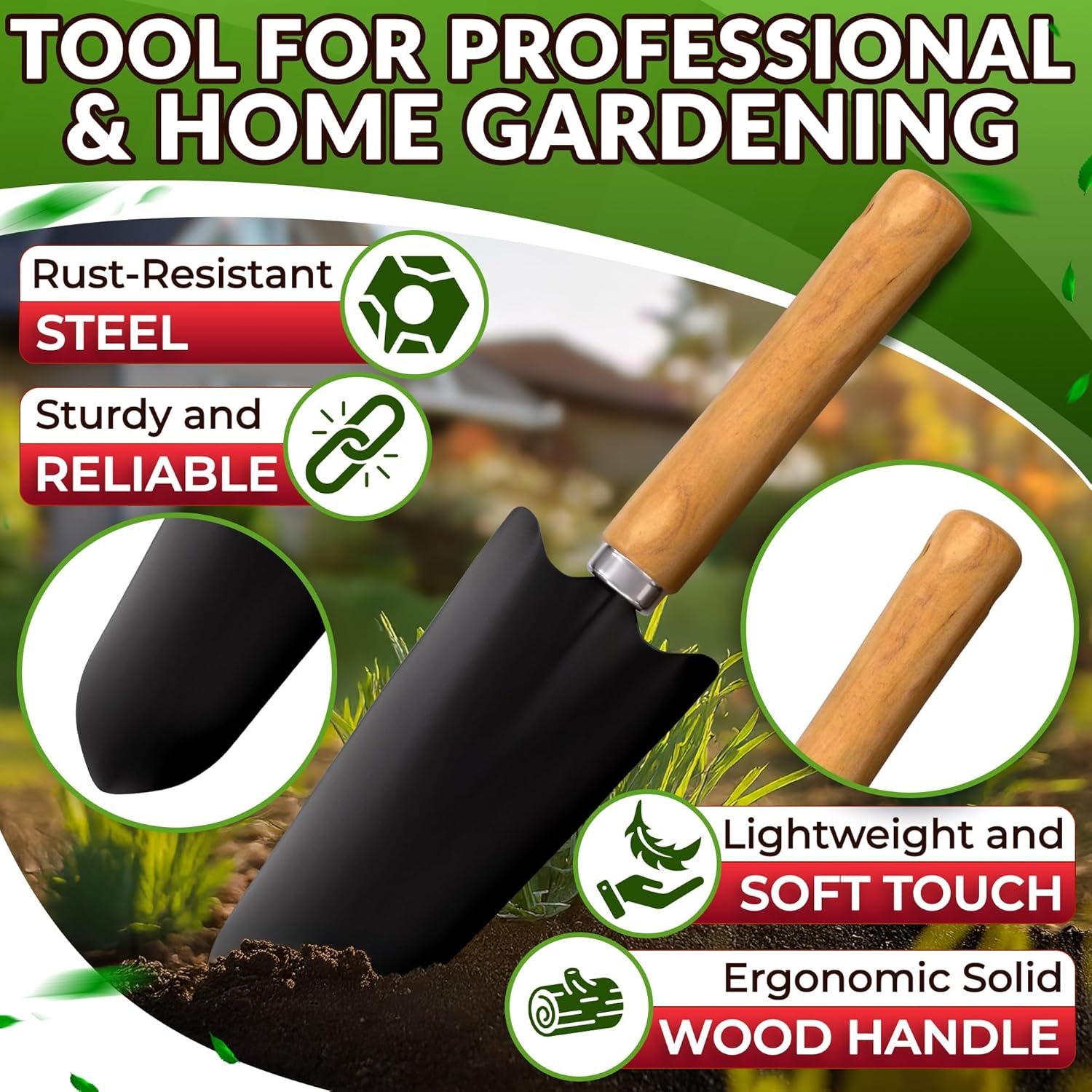 Compact Gardening Tool Set of 9 - Mini Garden Kit for Women with Multiple Pockets, Rust-Proof Steel Planting Tools for Gardeners - Portable Garden Tool Bag, Outdoor and Indoor Gardening Kit for Women