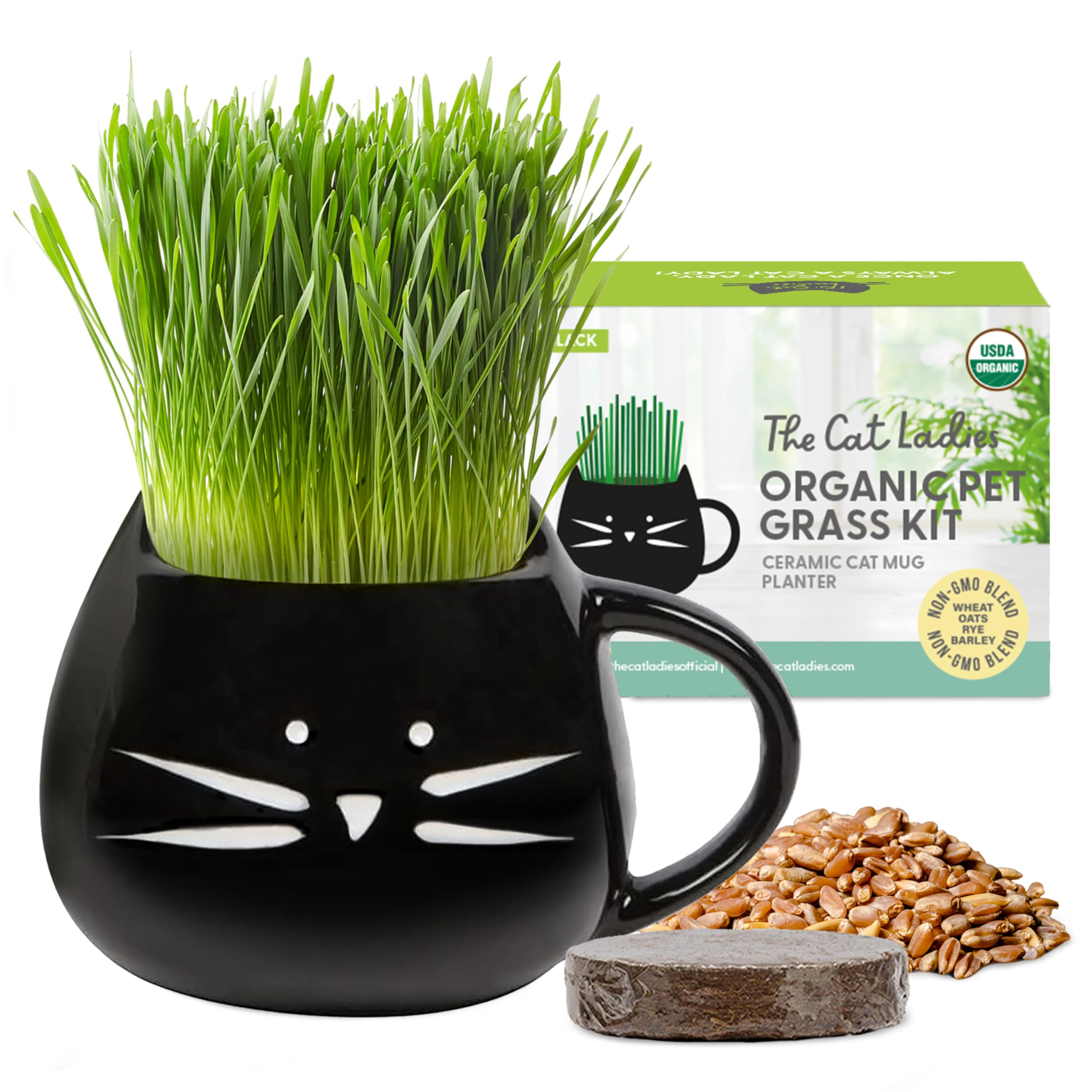 Amazon.com : The Cat Ladies Organic Cat Grass for Indoor Cats