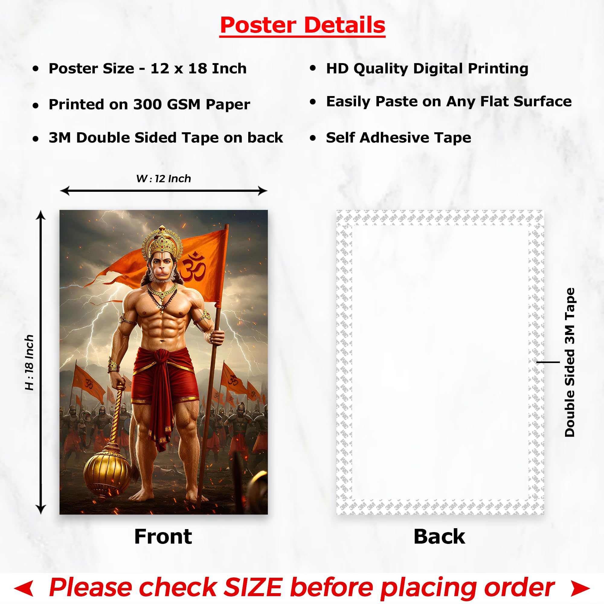 Lord Hanuman Poster - Bajrangbali Art -3 Lord Hanuman Poster - Bajrangbali Art -3