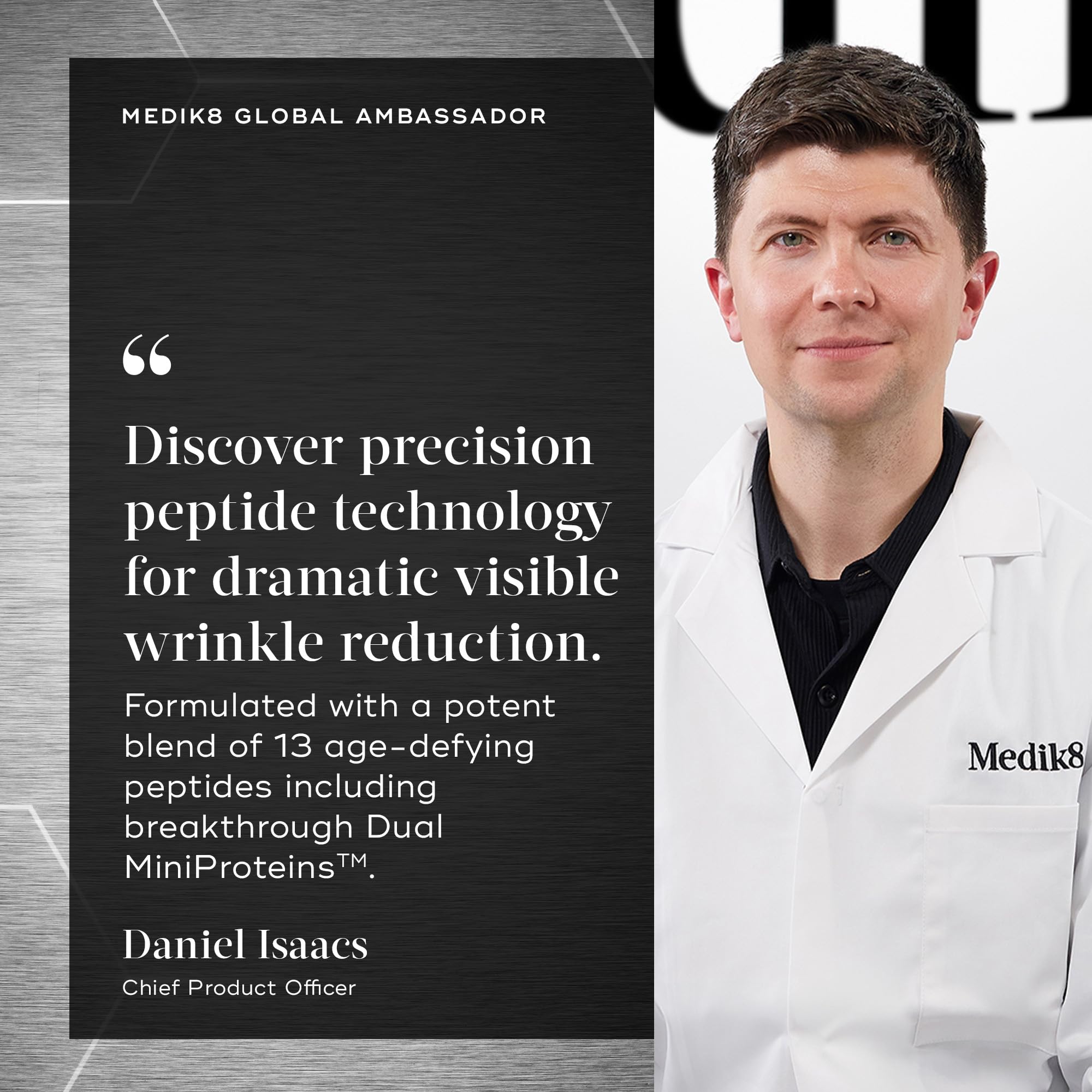 Medik8 Liquid Peptides Advanced MP – Con tecnología biotecnológica innovadora, Dual MiniProteins – 30% de complejo multipéptido – 30 ml