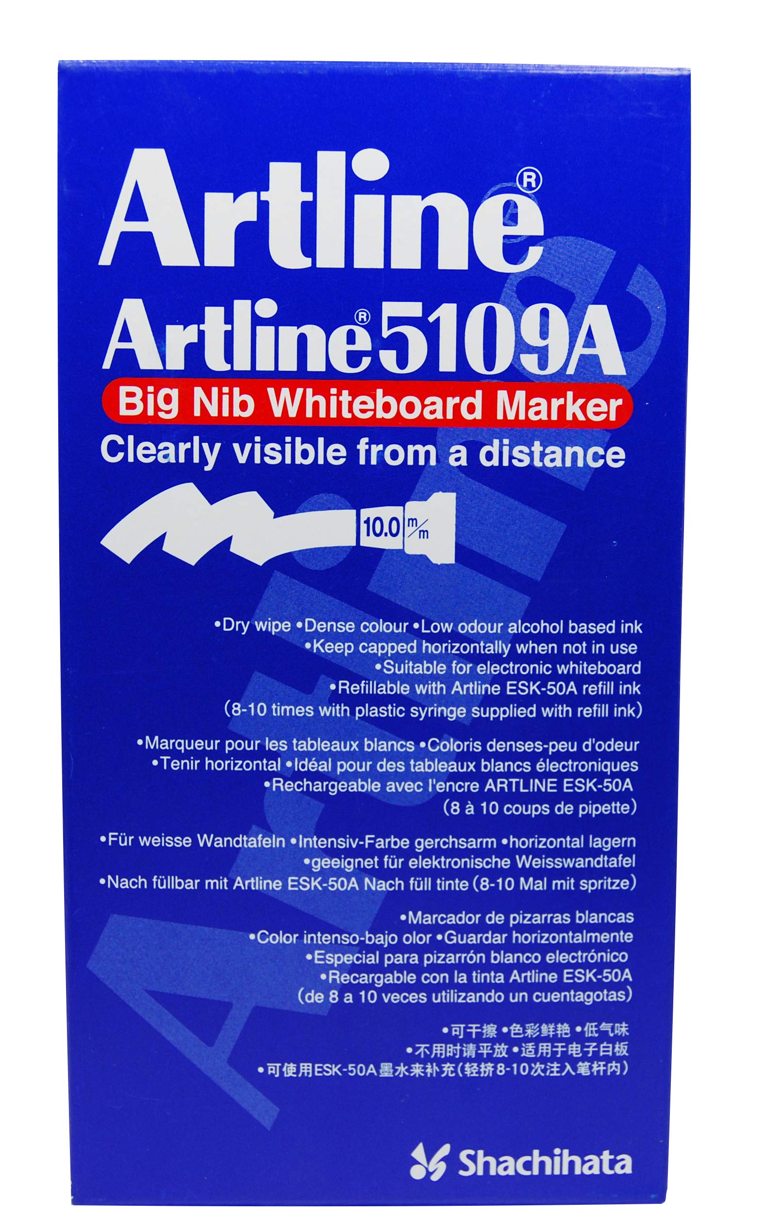 Artline 5109A Big Nib (Extra Thick) Whiteboard Marker Pen. Black Ink. Refillable. โ image 1